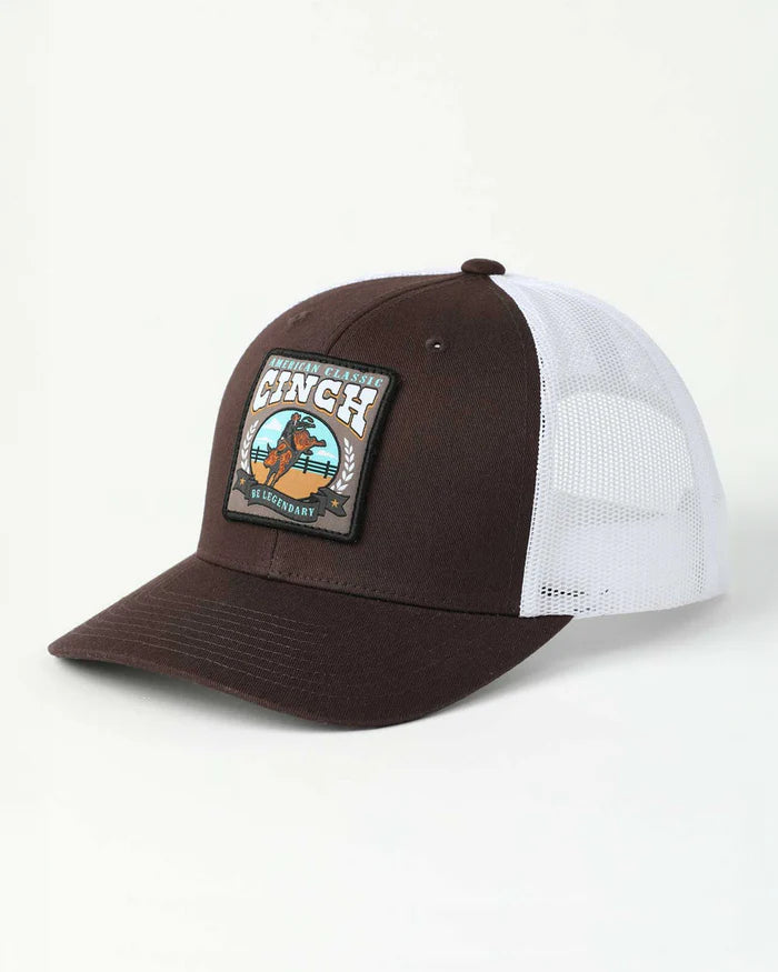 Cinch Mens Mid Profile Trucker Cap - MCC0660654 - Brown