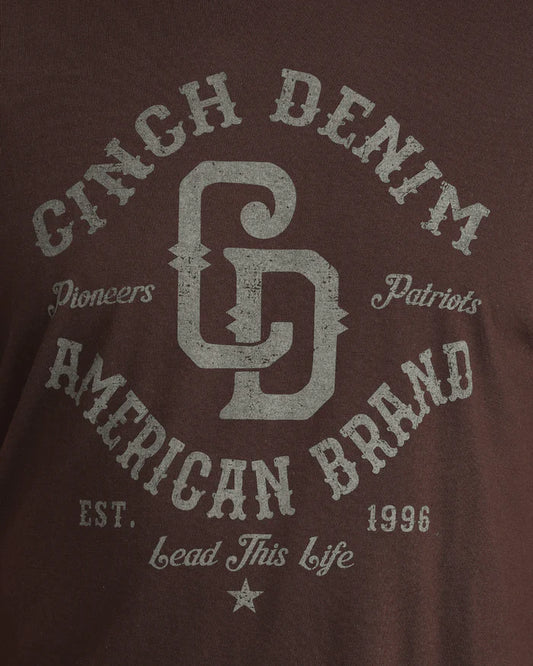 Cinch Mens Graphic Tee - Brown - MTT1690716