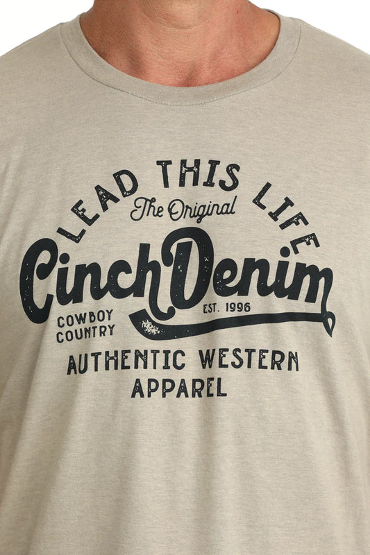 Cinch Mens Graphic Tee - Khaki - MTT1690723