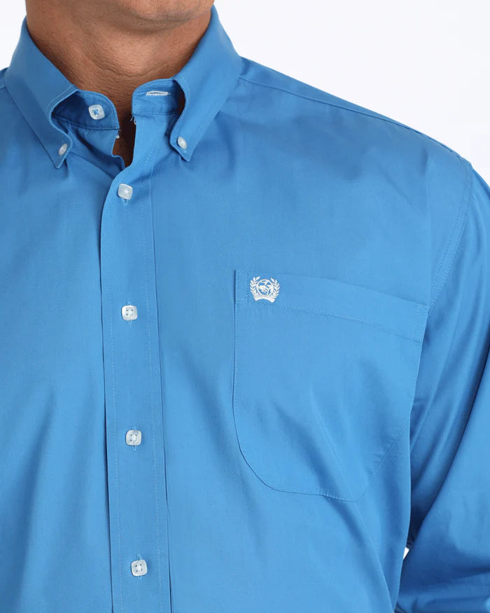 Cinch Mens Blue Solid Shirt - Size 3XL