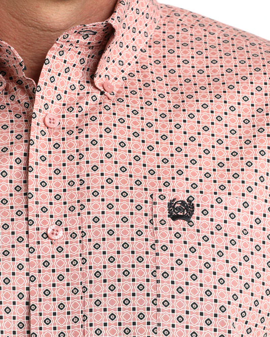 Cinch Mens Classic Fit L/S Shirt - MTW1106014 - Pink