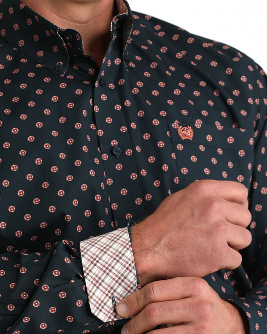 Cinch Mens Classic Fit L/S Shirt - MTW1106018 - Navy
