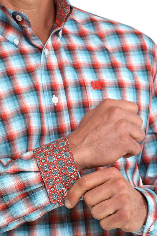Cinch Mens Classic Fit Button Down L/S Shirt - Multi - MTW1106096