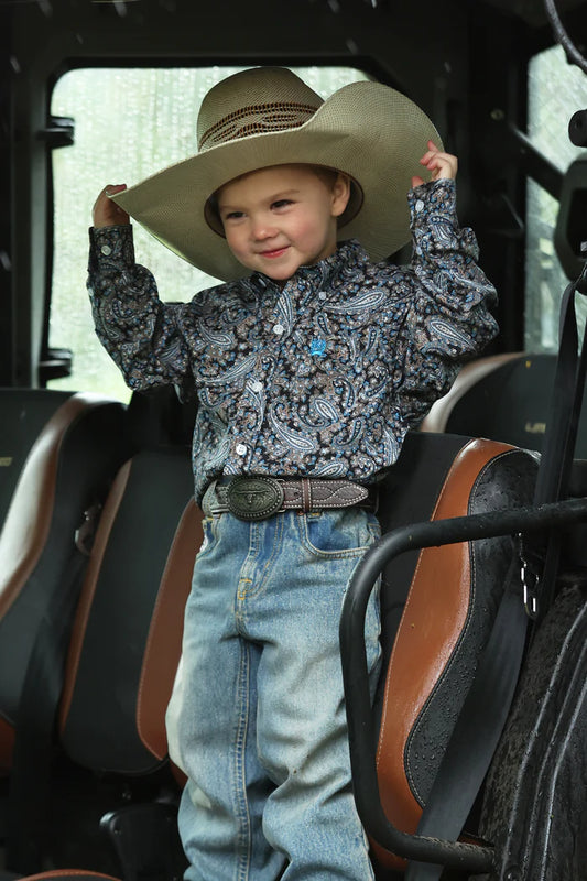Cinch Boys Button Down L/S Shirt - Multi - MTW7060416