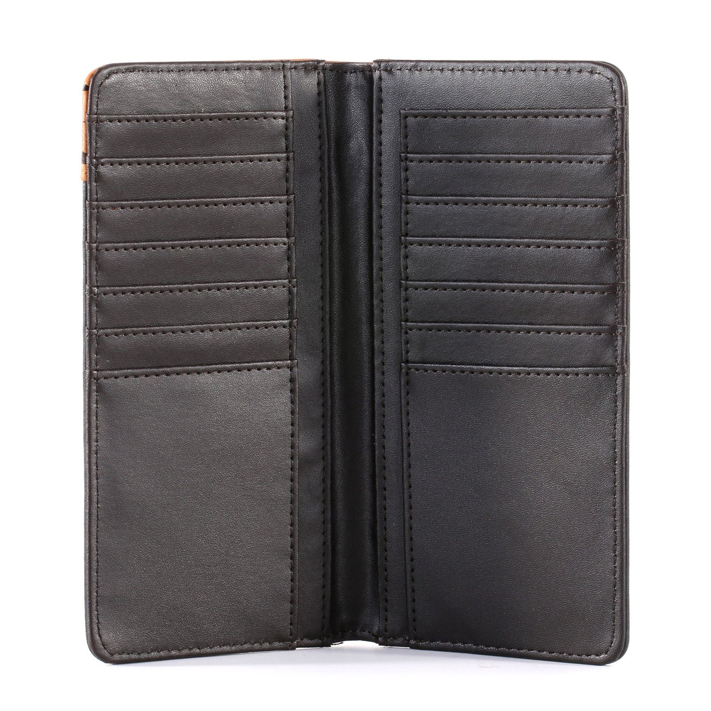 Montana West Embossed Vintage Floral Bifold Long Wallet - Black - MW607