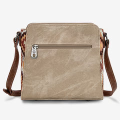 Montana West Aztec Jean Denim Crossbody Bag - Tan