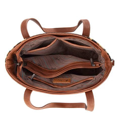 Montana West Tooled Carry Tote/Crossbody Bag - Leopard