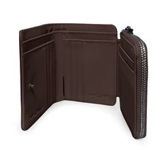 Montana West Genuine Leather Tooled Tri-Fold RFID Wallet - Coffee