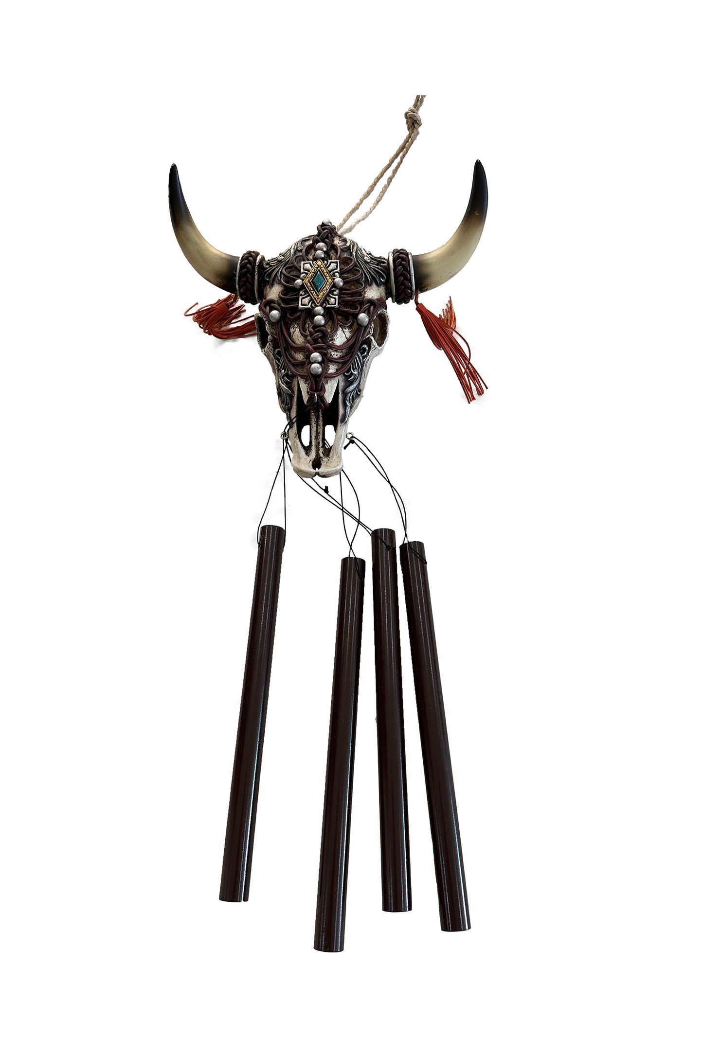 Pure Western Steer Head Wind Chime - P3S1932GFT