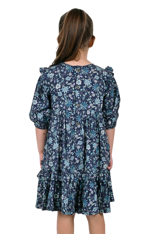 Pure Western Girls Rosie S/S Dress - Navy/Multi - P3S5400619