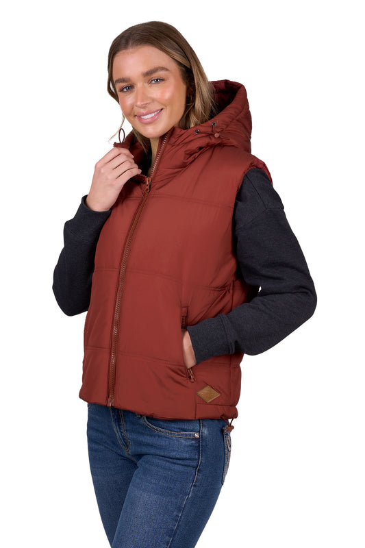 Pure Western Ladies Holly Vest - Rust - ON SALE