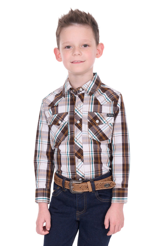 Pure Western Boys Roger Check L/S Shirt - P6W3100162