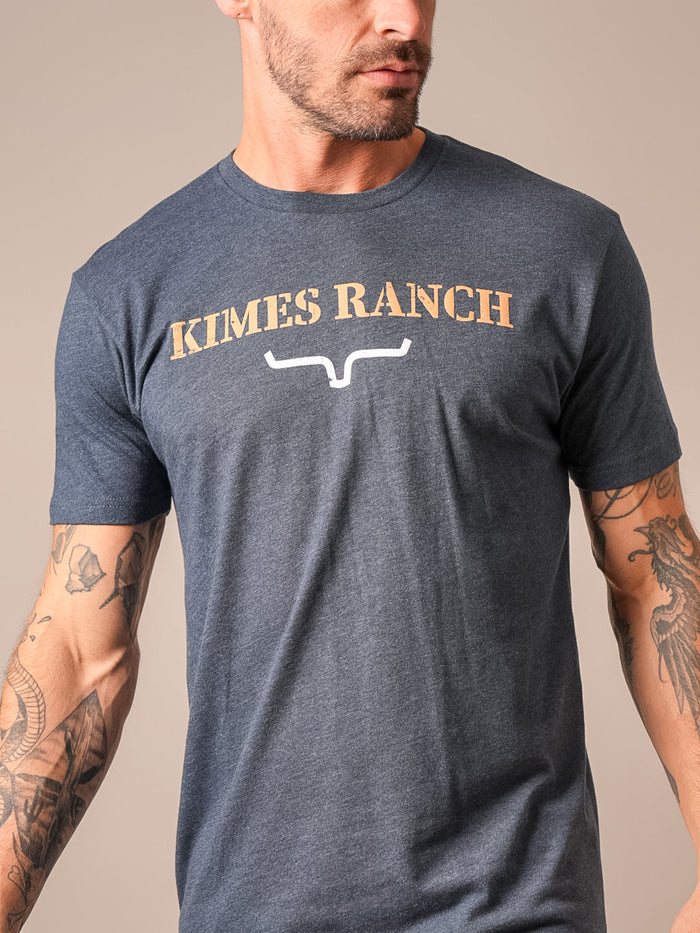 Kimes Ranch Mens Pressed Tee Shirt - Midnight Navy