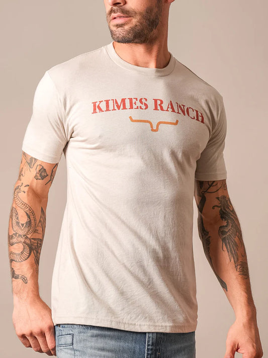 Kimes Ranch Mens Pressed Tee Shirt - Sand