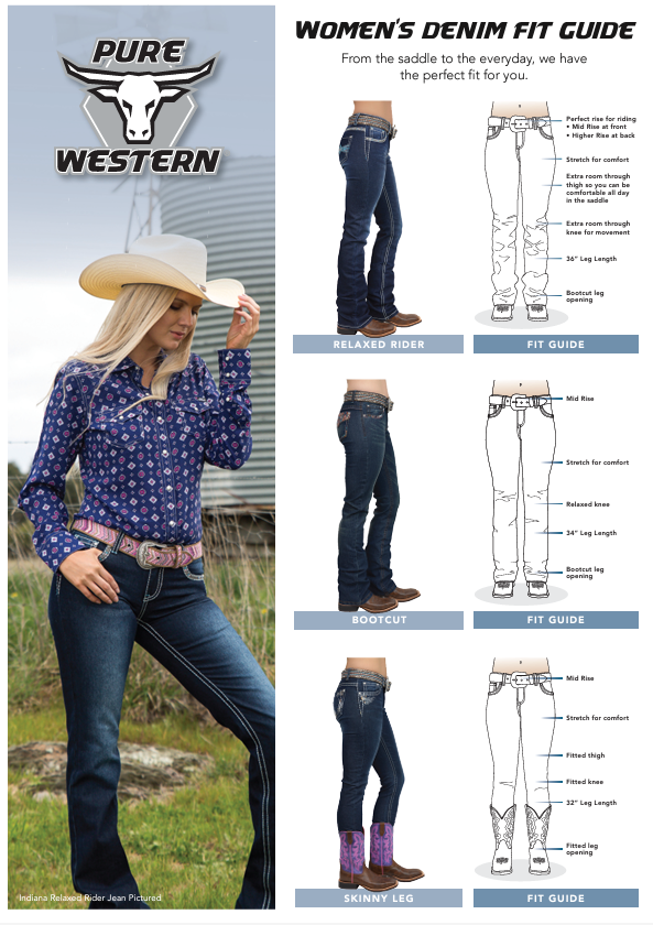 Pure Western Ladies Alice Relaxed Rider Jean- 36 Leg - PCP2210282
