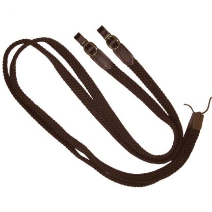 Toowoomba Saddlery Australian Made Supa-soft Cotton Reins - Brown - REINSWEB1B