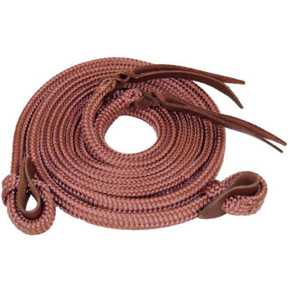 Toowoomba Saddlery Pro Series Campdraft Reins - Copper Brown - REINTSCD02