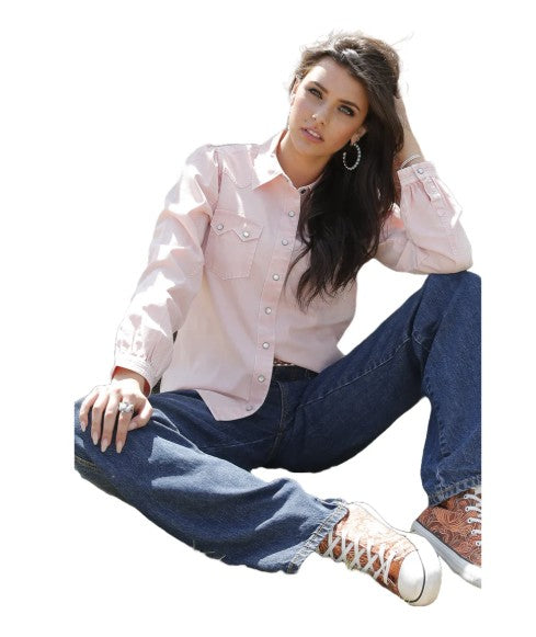 Cruel Denim Ladies Snap Front Western Shirt - CTW7383010