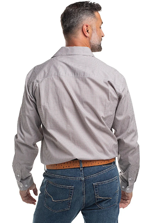Just Country Mens Austin Full Button Print Workshirt - MWLS2640
