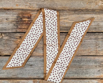 Tan and Brown Western Skinny Mini Wild Rag Scarf - TW102