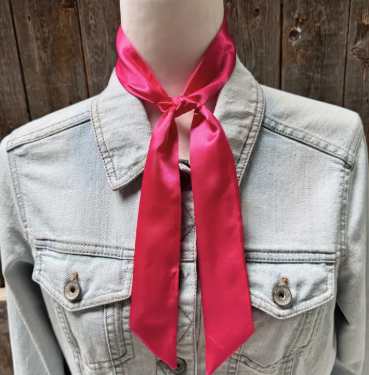 Hot Pink Western Skinny Mini Wild Rag Scarf - TW309