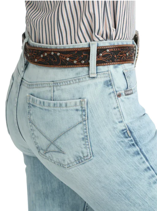 Cinch Ladies Lynden Light Wash Trouser Jean - MJ81454096