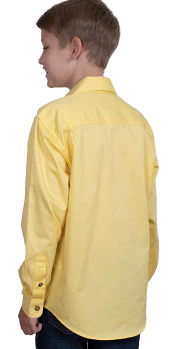 Just Country Boys Lachlan 1/2 button Work Shirt - Butter - 30303BUT