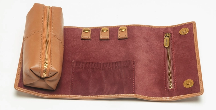 Canyon Jewellery Case Handtooled Leather - Whiskey & Water