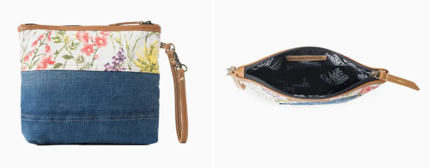Dahlia Denim Clutch Bag