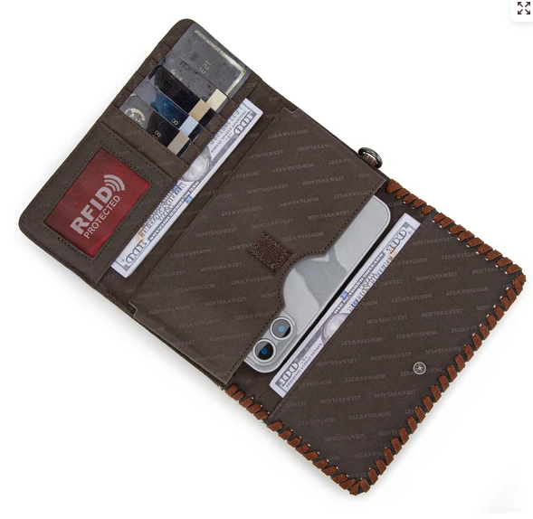 Montana West Concho Wallet - Brown - MW1331-W018BR