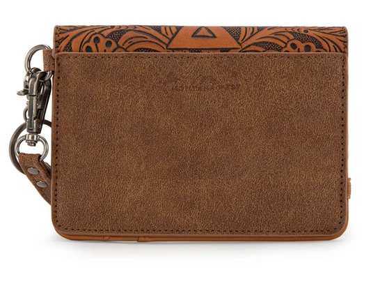 Montana West Tooled Aztec Wrap Wallet - Brown - MW1354-W2004BR