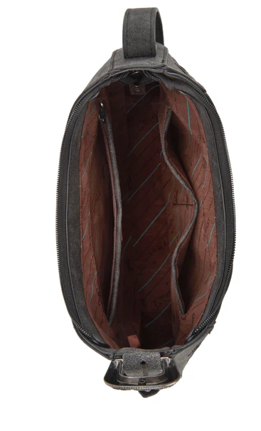 Montana West Aztec Cut-Out Hobo Shoulder Bag - Black - MW1359-918BK