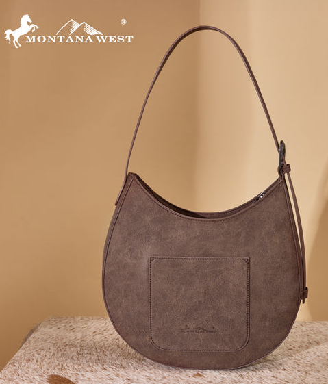 Montana West Aztec Cut-Out Hobo Shoulder Bag - Coffee - MW1359-918CF