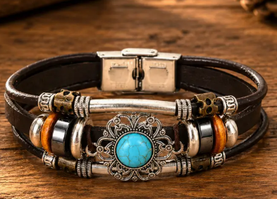 Western Filigree Fashion Turquoise Bracelet - RDJB221