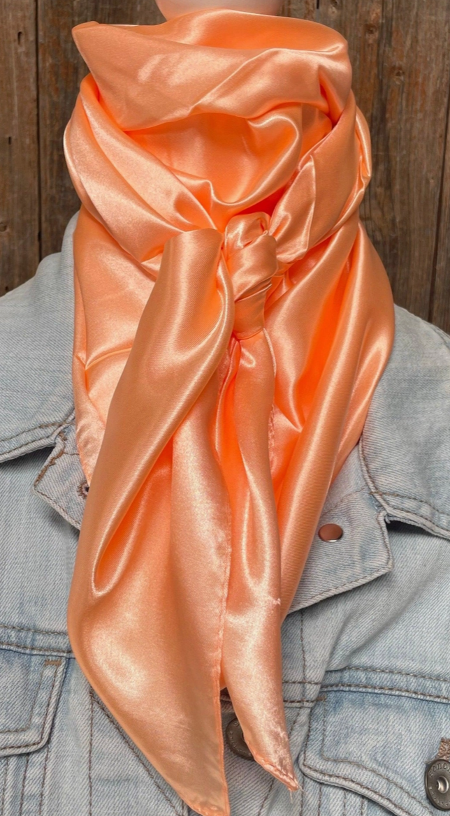 Solid Peach 35" x 35" Wild Rag/Scarf - WRS24