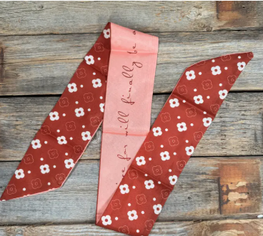Burgandy Western Skinny Mini Wild Rag Scarf/Necktie - TW125