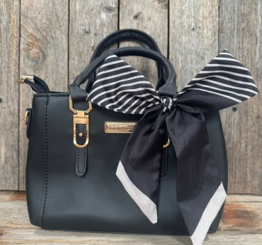 Black and White Western Skinny Mini Wild Rag Scarf - TW130