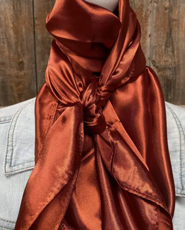 Solid Rust 35" x 35" Wild Rag/Scarf - WRS16