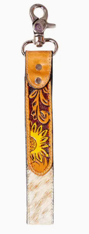 With Love Hand-Tooled Key Fob - S-9454