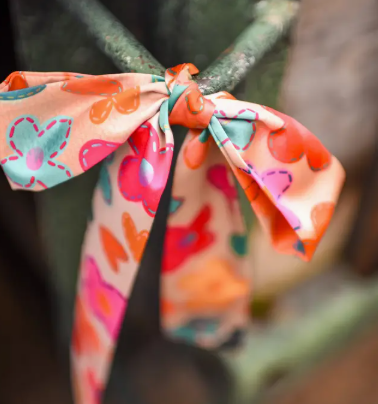Spring Patchwork Florals Western Twilly Scarf - TWD-1-020
