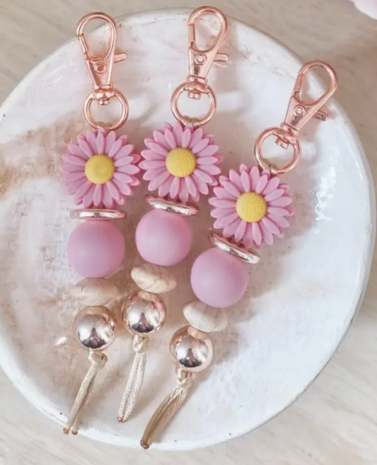 Little Daisies Keychain - Petal Pink