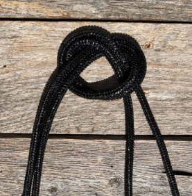 Black Rhinestone Bolo Tie with Crystal Slide