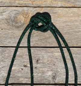 Emerald Rhinestone Bolo Tie with Crystal Slide