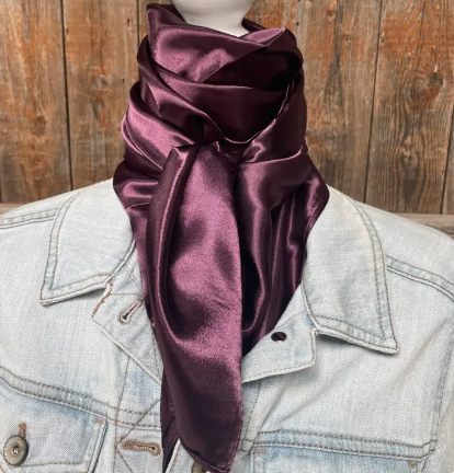 Solid Plum 35" x 35" Wild Rag/Scarf - WRS21
