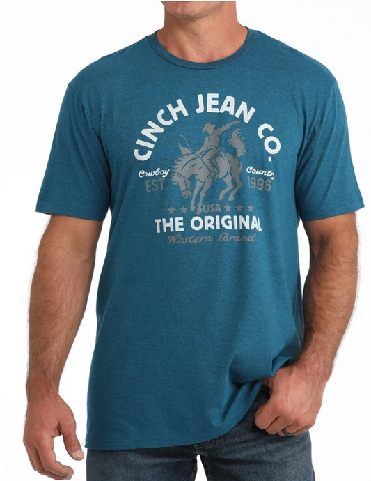 Cinch Mens Blue Graphic Tee - MTT1690750