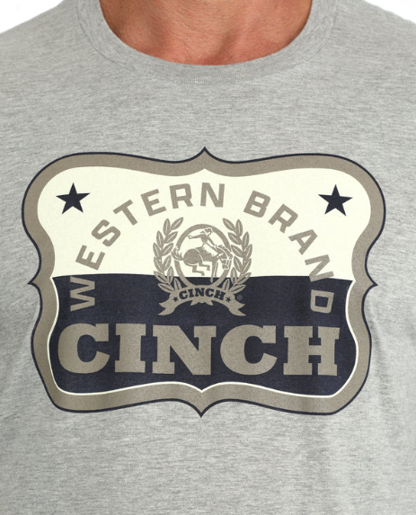 Cinch Mens Grey Graphic Tee - MTT1690747