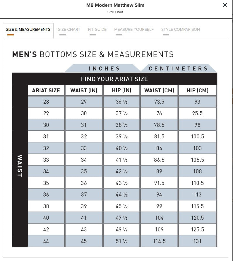 Ariat Mens M8 Modern Slim Jean - 10058930