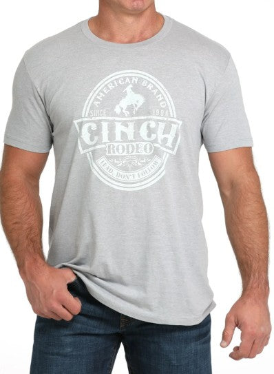 Cinch Mens Grey Logo Tee Shirt - MTT1690698
