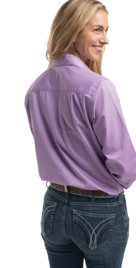 Just Country Ladies Jahna 1/2 Button L/S Shirt - Orchid - 50505OCD