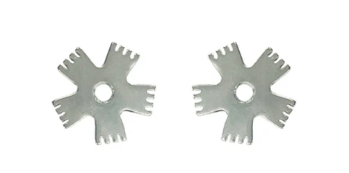 Ezy Ride Stainless Steel 5pt Bull Rowel, 33.8mm diameter (Pair)